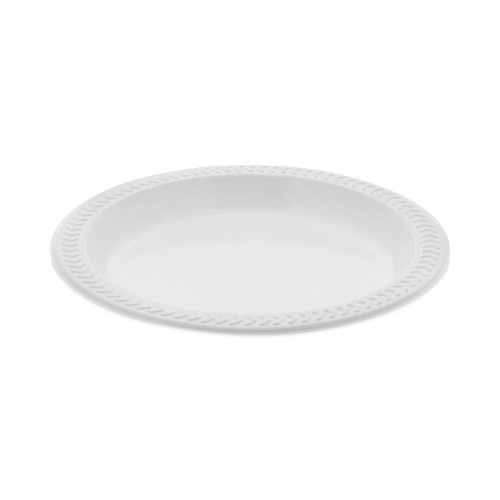 Pactiv Meadoware Impact Plastic Dinnerware, Plate, 6" Dia, White, 1,000/Carton
