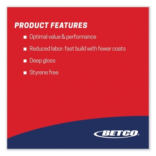 Betco Finish 101 Floor Finish, 5 Gal Bag-In-Box