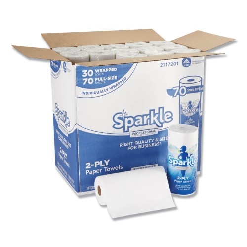 Georgia-Pacific Sparkle Ps Perforated Paper Towels, 2-Ply, 11X8 4/5, White,70 Sheets,30 Rolls/Ct