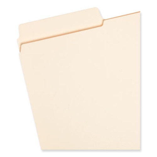 Smead Supertab Reinforced Guide Height Top Tab Folders, 1/3-Cut Tabs: Assorted, Legal Size, 0.75" Expansion, Manila, 100/Box