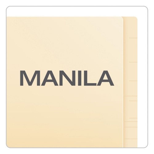 Pendaflex Smartshield End Tab 2-Fastener Folders, Straight Tab, Letter Size, Manila, 50/Box