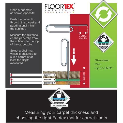 Floortex Ecotex Evolutionmat Standard Pile Carpet Rectangluar Chair Mat