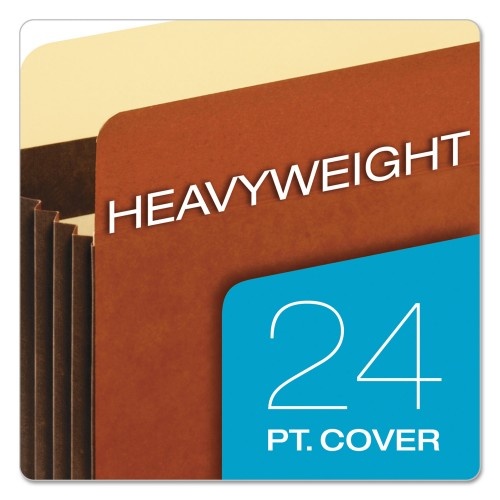 Pendaflex Heavy-Duty File Pockets, 3.5" Expansion, Letter Size, Redrope, 25/Box