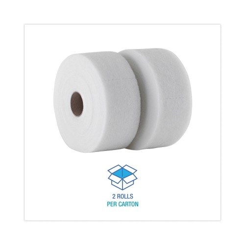Boardwalk Trapeze Disposable Dusting Sheets, 5" X 125 Ft, White, 250 Sheets/Roll, 2 Rolls/Carton