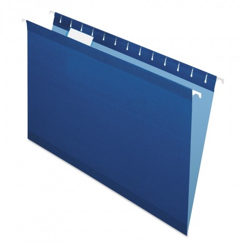 Pendaflex Colored Reinforced Hanging Folders, Legal Size, 1/5-Cut Tab, Navy, 25/Box