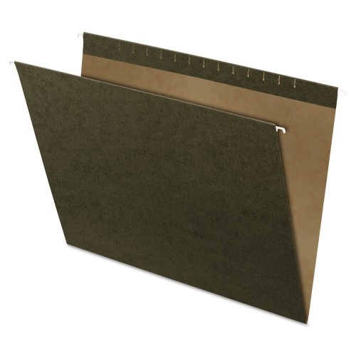 Pendaflex Reinforced Hanging File Folders, Large Format Size, Straight Tab, Standard Green, 25/Box