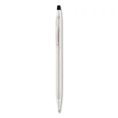 Cross Classic Century Ballpoint Pen And Pencil Set, Medium Black Pen, Black Hb Pencil, Chrome/Black Barrel