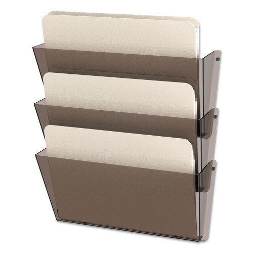 Deflecto Unbreakable Docupocket 3-Pocket Wall File, Letter, 14 1/2 X 3 X 6 1/2, Clear