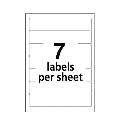 Avery Printable 4" X 6" - Permanent File Folder Labels, 0.69 X 3.44, White, 7/Sheet, 36 Sheets/Pack,