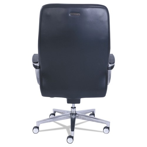 La-Z-Boy Commercial 2000 Big And Tall Executive Chair, Supports Up To 400 Lbs., Black Seat/Black Back, Silver Base