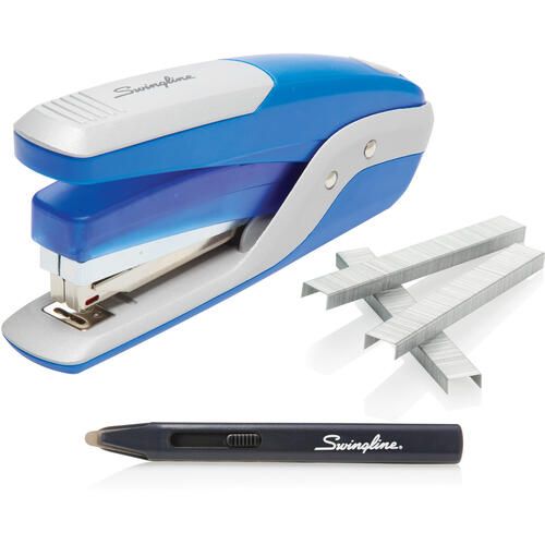 Swingline Quick Touch Stapler Value Pack, 28-Sheet Capacity, Blue/Silver