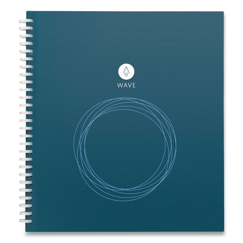 Rocketbook Wave Smart Reusable Notebook, Dotted Rule, Blue Cover, 9.5 X 8.5 Sheets