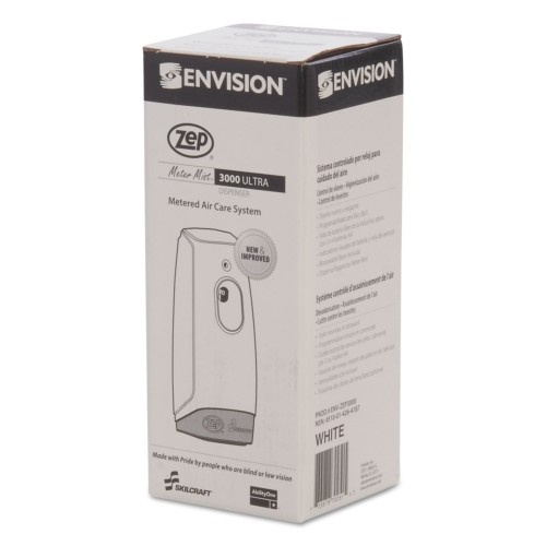 Abilityone 451001 Skilcraft, Zep Meter Mist 3000 Odor Control Dispenser, 3.25"X 3.63" X 10.5", White