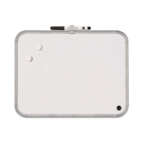 Mastervision Magnetic Dry Erase Board, 11 X 14, White Surface, White Plastic Frame