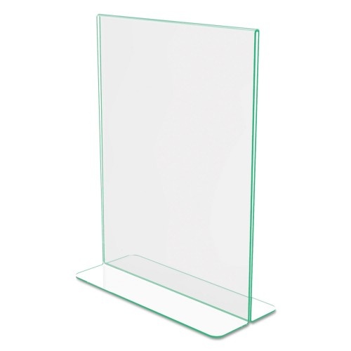 Deflecto Superior Image Premium Green Edge Sign Holders, 8 1/2 X 11 Insert, Clear/Green