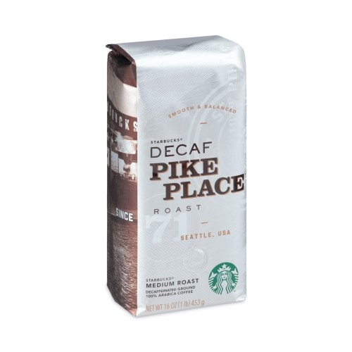 Starbucks Coffee, Pike Place Decaf, 1 Lb Bag, , 6/Carton