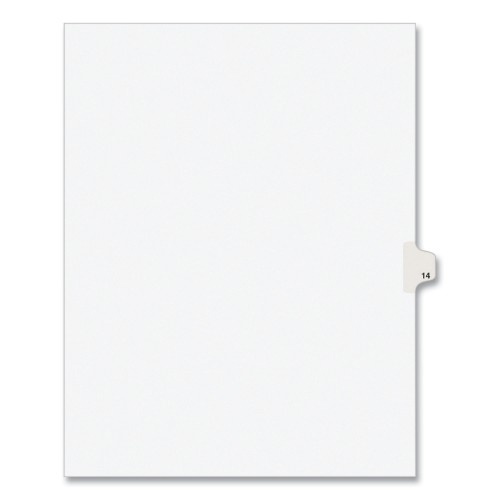 Preprinted Legal Exhibit Side Tab Index Dividers, Avery Style, 10-Tab, 14, 11 X 8.5, White, 25/Pack