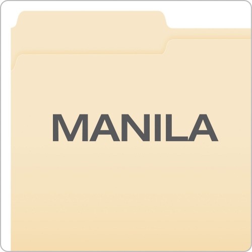 Pendaflex Manila Folders With One Fastener, 1/3-Cut Tabs, Legal Size, 50/Box