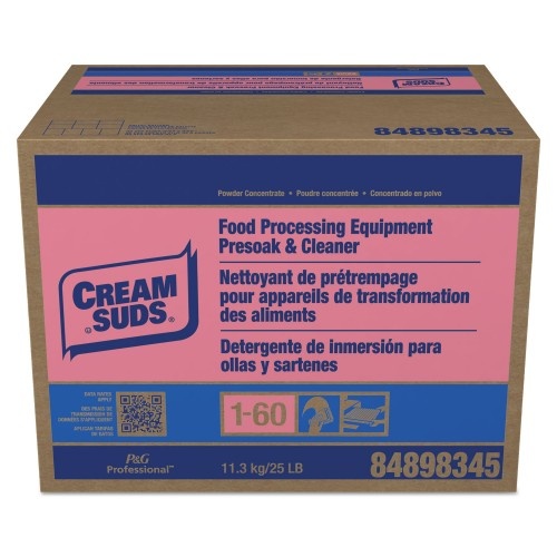 Cream Suds Manual Pot And Pan Presoak And Detergent With Phosphate, Baby Powder Scent, Powder, 25 Lb Box