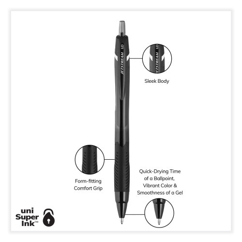 Uni-Ball Jetstream Elements Ballpoint Pen, Retractable, Medium 1 Mm, Assorted Ink And Barrel Colors, 12/Pack