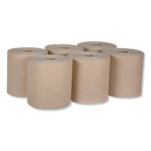 Tork Universal Hardwound Roll Towel, 1-Ply, 7.88" X 800 Ft, Natural, 6/Carton