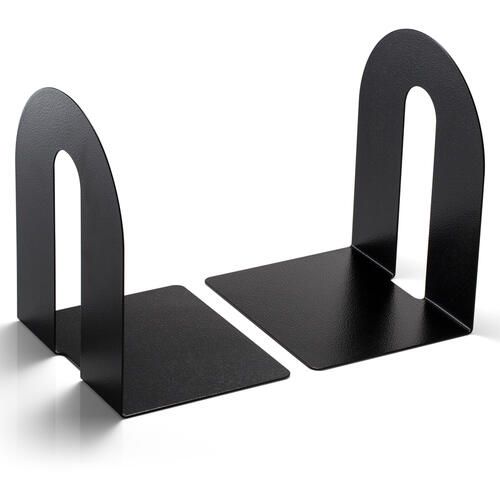 Officemate Heavy Duty Bookends, Nonskid, 8 X 8 X 10, Steel, Black, 1 Pair