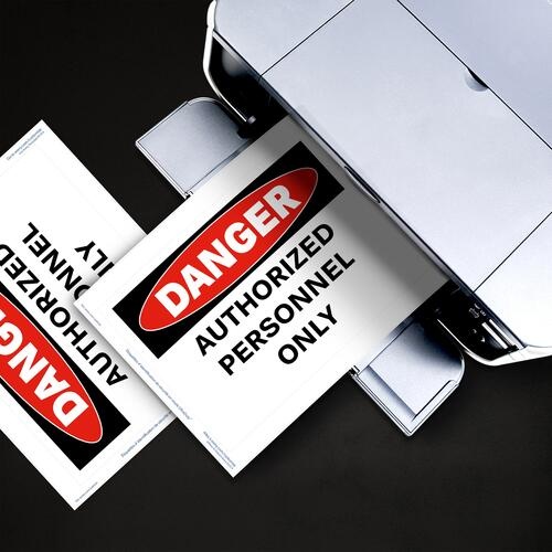 Avery Danger Header Printable Outdoor Vinyl Signs