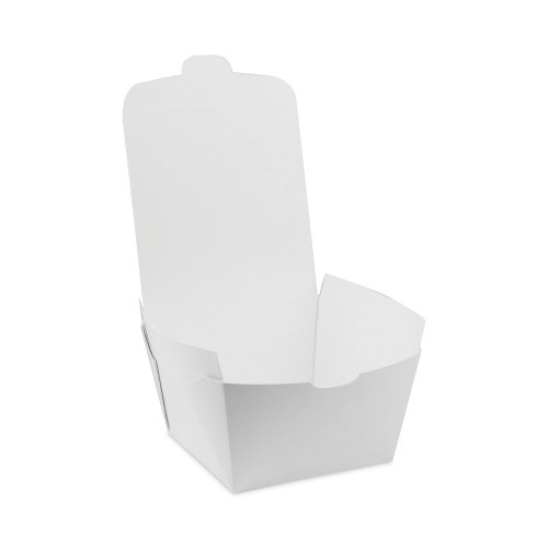 Pactiv Earthchoice Onebox Paper Box, 46 Oz, 4.5 X 4.5 X 3.25, White, 200/Carton