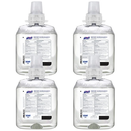 Purell Healthcare Healthy Soap 0.5% Pcmx Antimicrobial Foam, For Cs4 Dispensers, Fragrance-Free, 1,250 Ml, 4/Carton