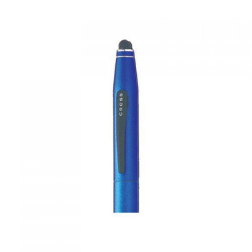 Cross Tech 2 Retractable Ballpoint Pen/Stylus Gift Box, 1Mm, Black Ink, Blue Barrel
