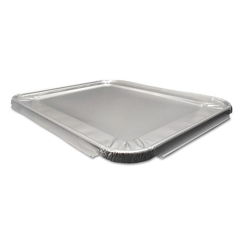 Durable Packaging Aluminum Steam Table Lids, Fits Heavy Duty Half-Size Pan, 10.56 X 13 X 0.63, 100/Carton
