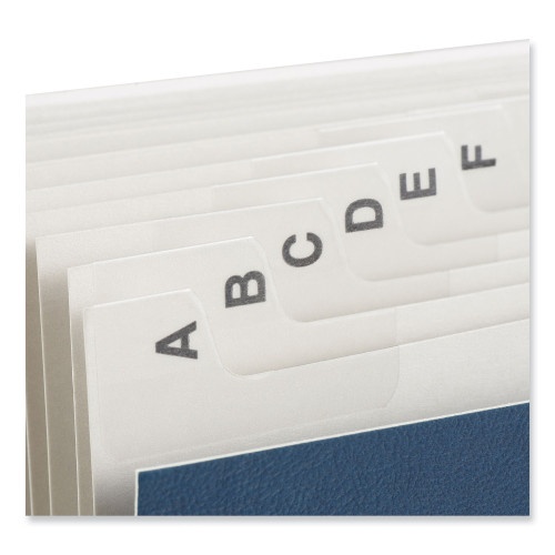 Universal Expanding Desk File, 20 Dividers, Alpha Index, Letter Size, Blue Cover
