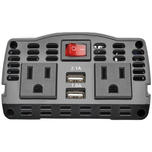 Tripp Lite 375W Car Power Inverter 2 Outlets 2-Port Usb Charging Ac To Dc