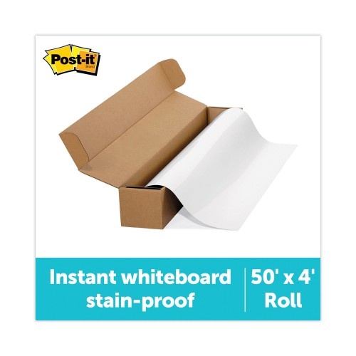 Post-It Dry Erase Surface, 50 Ft X 4 Ft, White