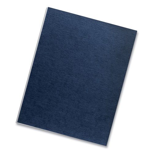 Fellowes Linen Texture Binding System Covers, 11 X 8-1/2, Navy, 200/Pack