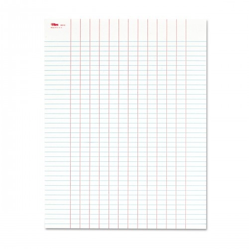 Tops Data Pad With Plain Column Headings, Data/Lab-Record Format, 13 Columns, 8.5 X 11, White, 50 Sheets