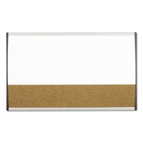 Quartet Arc Frame Cubicle Dry Erase/Cork Board, 30 X 18, Tan/White Surface, Silver Aluminum Frame