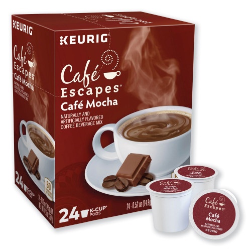 Keurig Cafe Escapes Mocha K-Cups, 24/Box