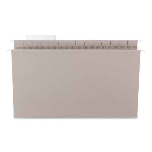 Smead Tuff Hanging Folders With Easy Slide Tab, Legal Size, 1/3-Cut Tabs, Steel Gray, 18/Box