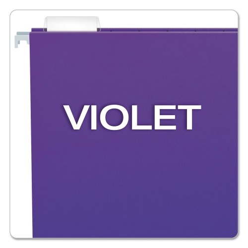 Pendaflex Colored Hanging Folders, Letter Size, 1/5-Cut Tab, Violet, 25/Box