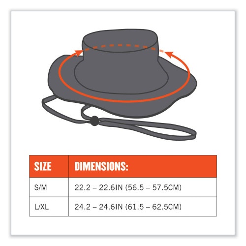 Ergodyne Chill-Its 8936 Lightweight Mesh Paneling Ranger Hat, Small/Medium, Olive, Ships In 1-3 Business Days