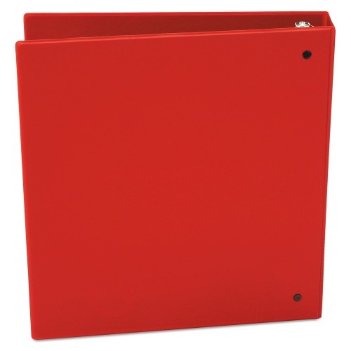 Universal Economy Non-View Round Ring Binder, 3 Rings, 1.5" Capacity, 11 X 8.5, Red