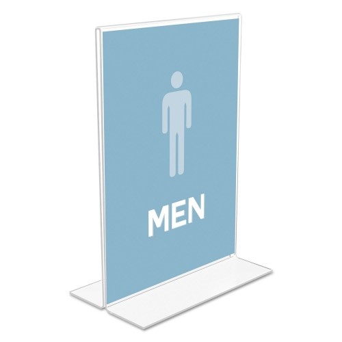 Deflecto Classic Image Double-Sided Sign Holder, 5 X 7 Insert, Clear