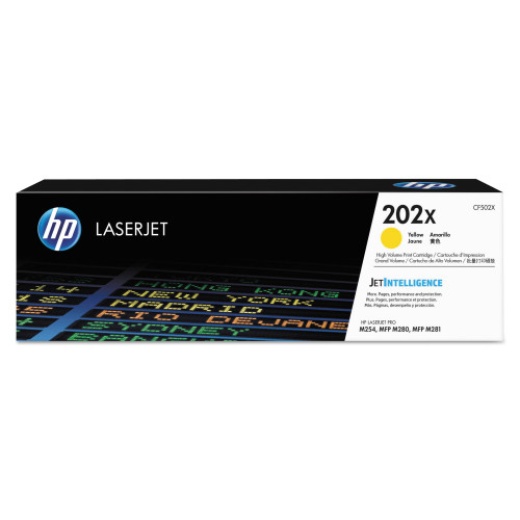 HP 202X High-Yield Yellow Original LaserJet Toner Cartridge