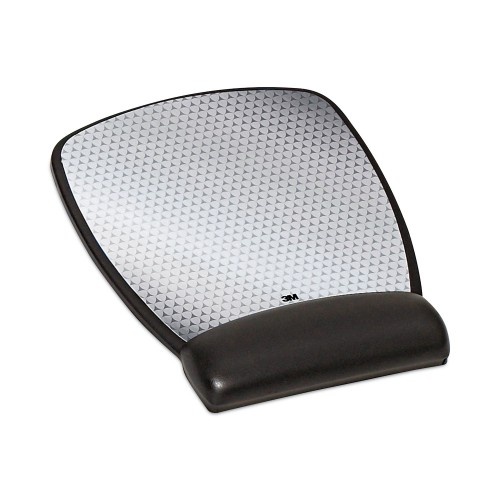3M Antimicrobial Gel Compact Mouse Pad with Wrist Rest - 8.6 x 6.75, Black