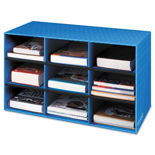 Fellowes Bankers Box Classroom Literature Sorter, 9 Compartments, 28.25 x 13 x 16, Blue