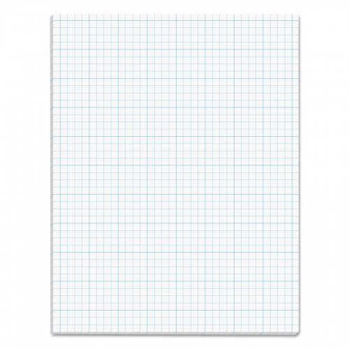 TOPS Cross Section Pads, Cross-Section Quadrille Rule (4 sq/in, 1 sq/in), 50 White 8.5 x 11 Sheets