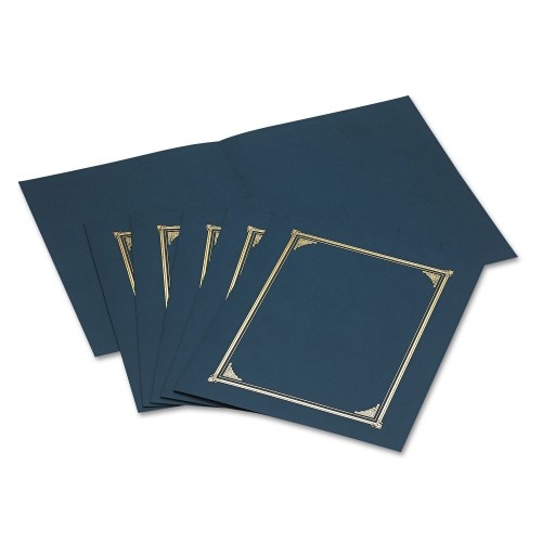Geographics Certificate/Document Cover, Navy Blue, 12.5 x 9.75, 6/Pack
