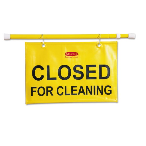 Rubbermaid Commercial Site Safety Hanging Sign, 50 x 1 x 13, Yellow