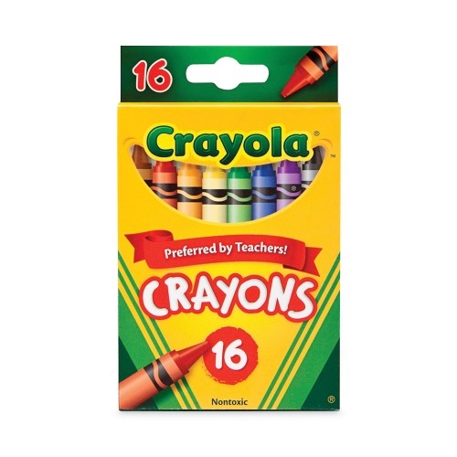 Crayola Classic Color Crayons, Peggable Retail Pack, 16 Colors/Pack
